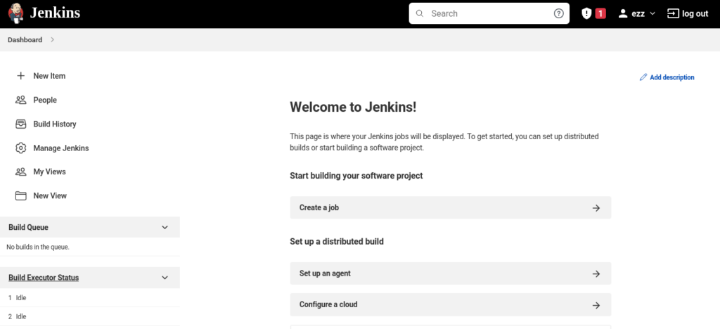 Jenkins interface