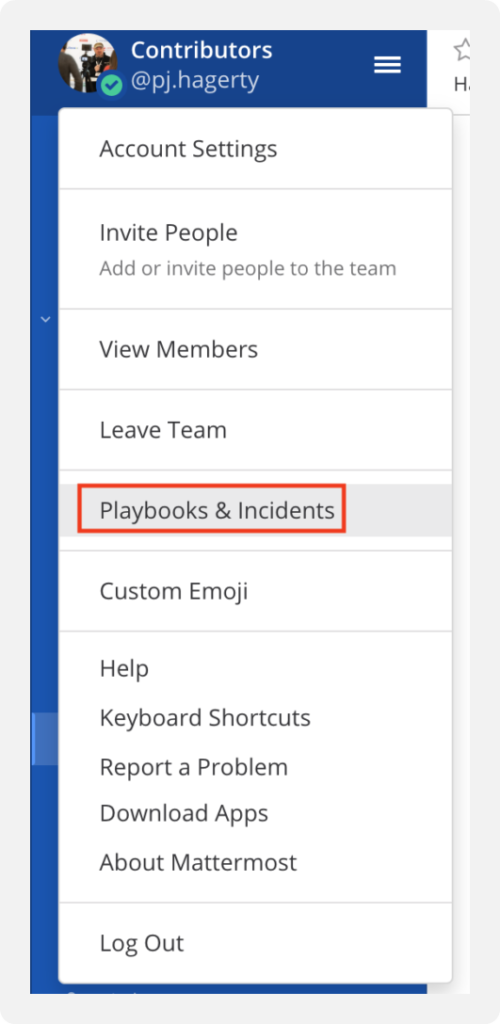 Where to find playbooks and incidents in Mattermost