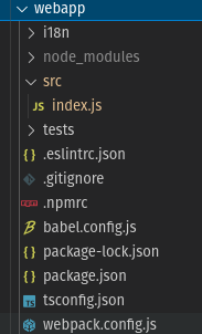 Web app folder