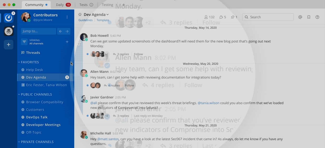 collapsed reply threads beta