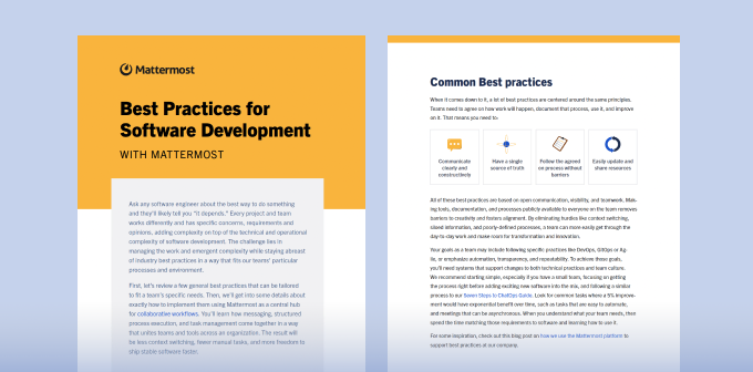Guide to best practices for software development in Mattermost