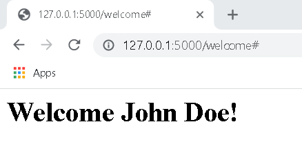 Welcome John Doe!