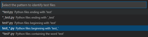 VS Code Test File Pattern