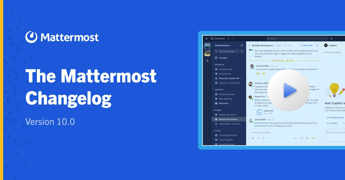 Mattermost v10.0 changelog