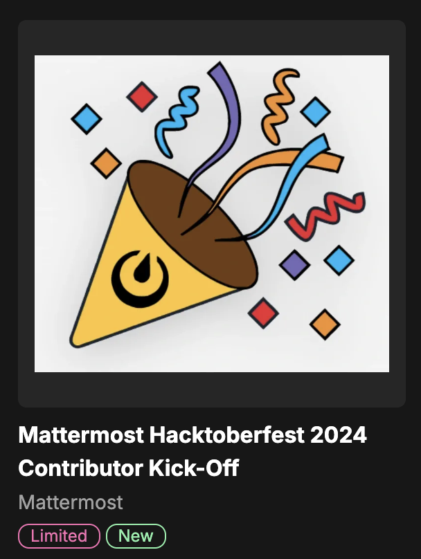 Mattermost Hacktoberfest badge