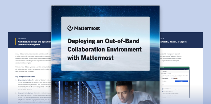 Deploying Mattermost For Out Of Band Collaboration