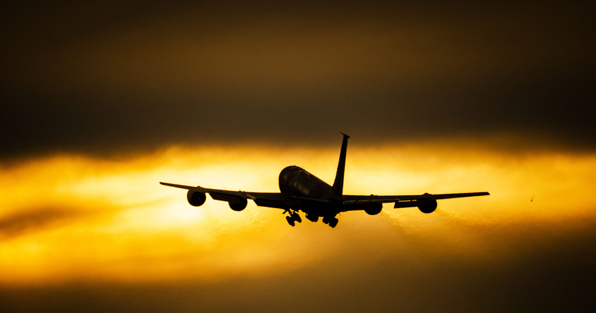 A U.S. Air Force KC-135 Stratotanker aircraft assigned to the 101st Air Refueling Wing redeploys in support of Exercise Bamboo Eagle 25-3 at Andersen Air Force Base, Guam, July 31, 2025. The exercise demonstrates the U.S. Air Force’s ability to operate and deliver follow-on forces in a contested, dynamic environment against complex threats on short notice with over 100 aircraft at over 15 locations and is part of the first-in-a-generation Department-Level Exercise series, a new way of conducting operations in a contested, dynamic environment to build capabilities making a stronger, deterrent force. The DLE series encompasses all branches of the Department of Defense, along with Allies and partners, employing more than 400 Joint and coalition aircraft and more than 12,000 members at more than 50 locations across 3,000 miles. (U.S. Air Force photo by Senior Airman Zachary Foster)