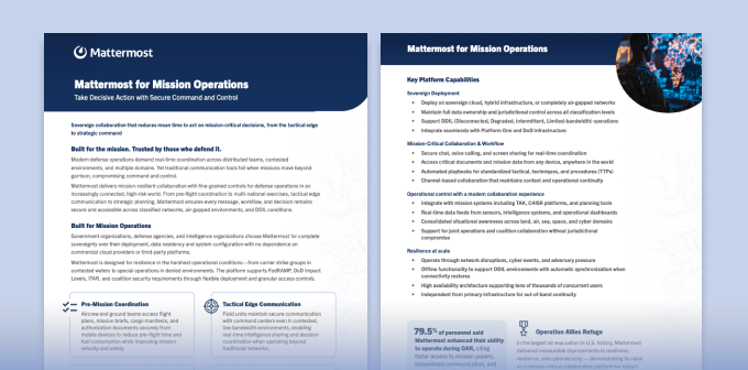 Mattermost for Mission Operations: Take Decisive Action Secure Command and Control